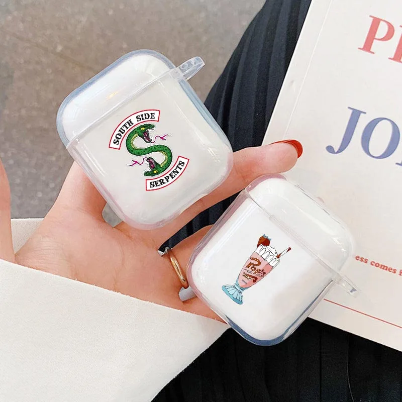 

American TV Riverdale Jughead Jones South Side Serpents Earphone Case For Apple iPhone Charging Box For AirPods 1 2 Fundas Coque