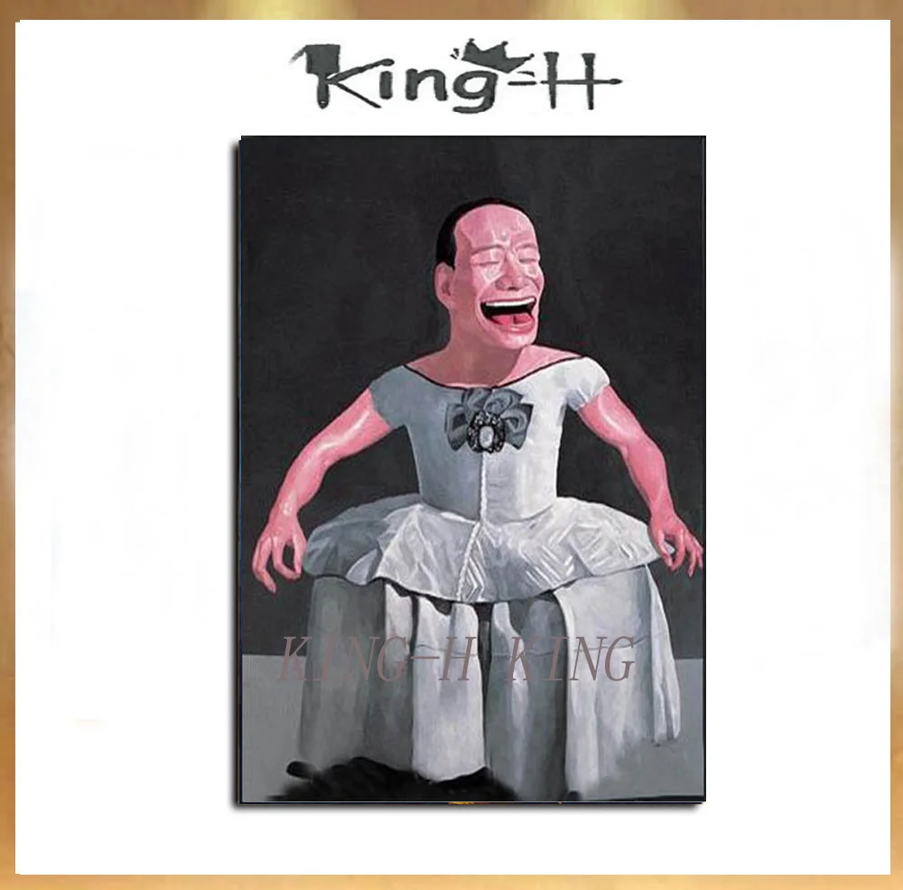 Китайские художники Рисованные вручную персонажи носят юбку с большим ртом