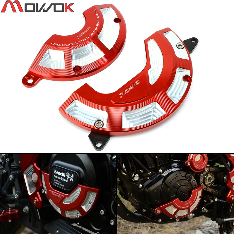 

For Benelli Leoncino 250 Leoncino250 Motorcycle CNC Aluminum Left & Right Engine Stator Case Plug Clutch Cover Frame Protector