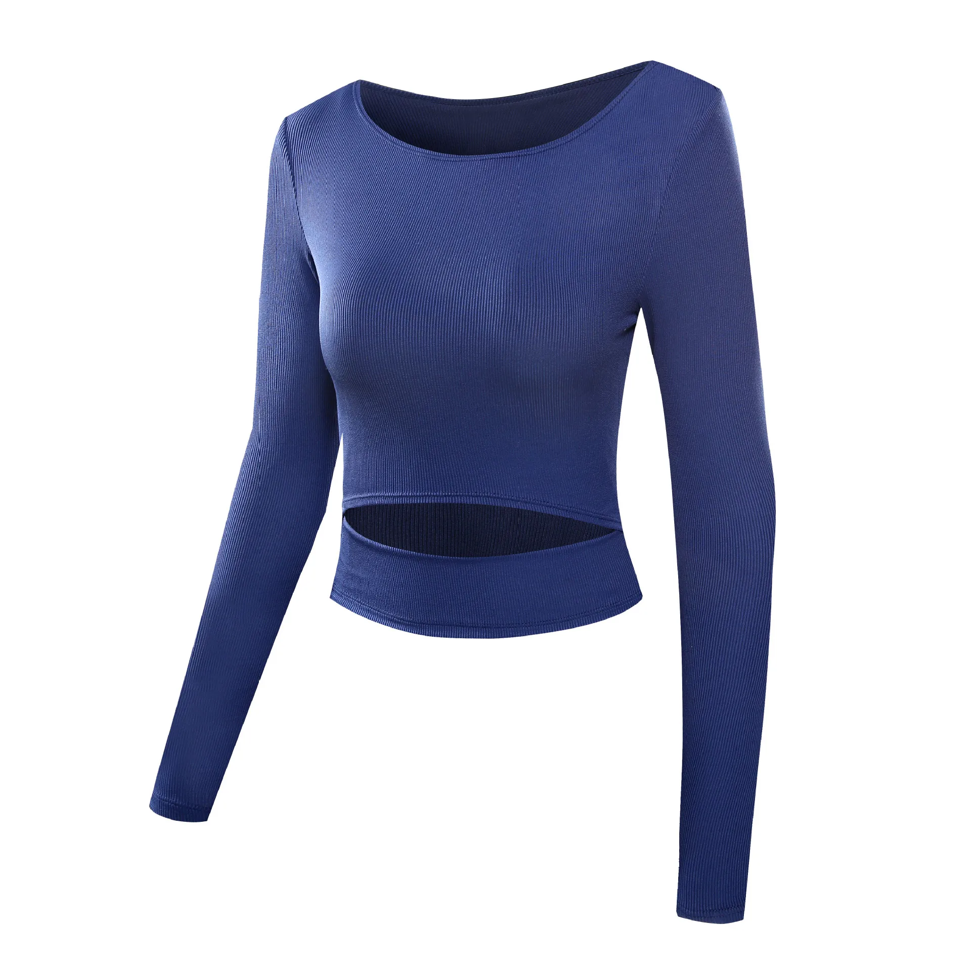 

Women Gym White Yoga Crop Tops Yoga Shirts Long Sleeve Workout Tops Fitness Running Sport T-Shirts Training Yoga Sportswear Sexy