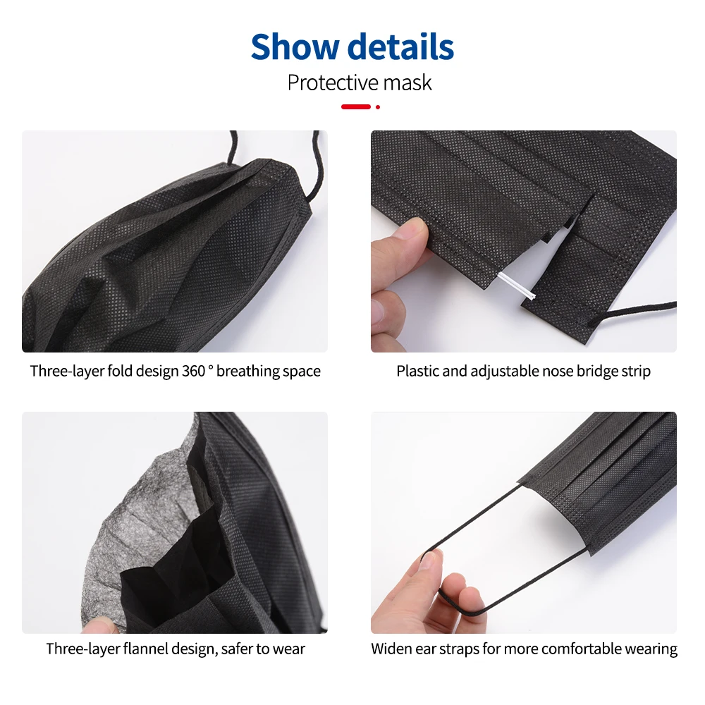 Маски Одноразовые 3-слойные защитные из нетканого материала 10-600 шт. |