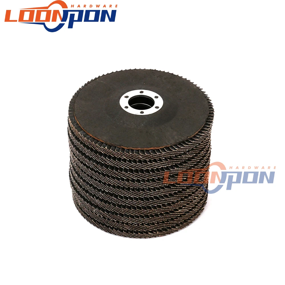 

10Pcs 5"125mm 80 Grit Metal Polishing Flap Sanding Discs Abrasive Grinding Wheels with 7/8" Aperture for Angle Grinder