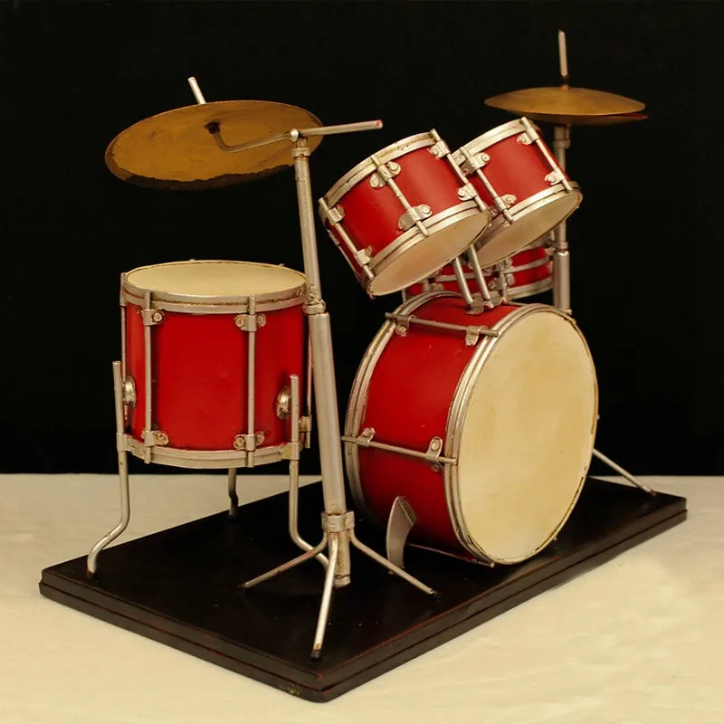 

high simulation music fans gift collection metal drum cymbals Models Retro decor room house bar club pub Decoration ornament