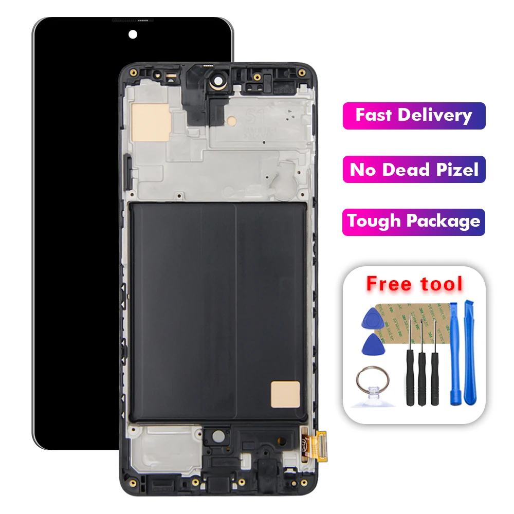 ЖК дисплей 6 5 дюйма для Samsung A51 A515 A515F A515F/DS A515FD A515FN/DS сенсорный экран дигитайзер в