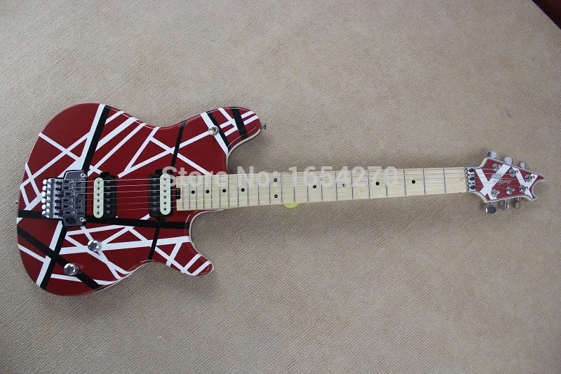 Высокое качество-новое поступление EVH Вольфганг Custom Shop электрогитара в красно-белой линии оптом 150604