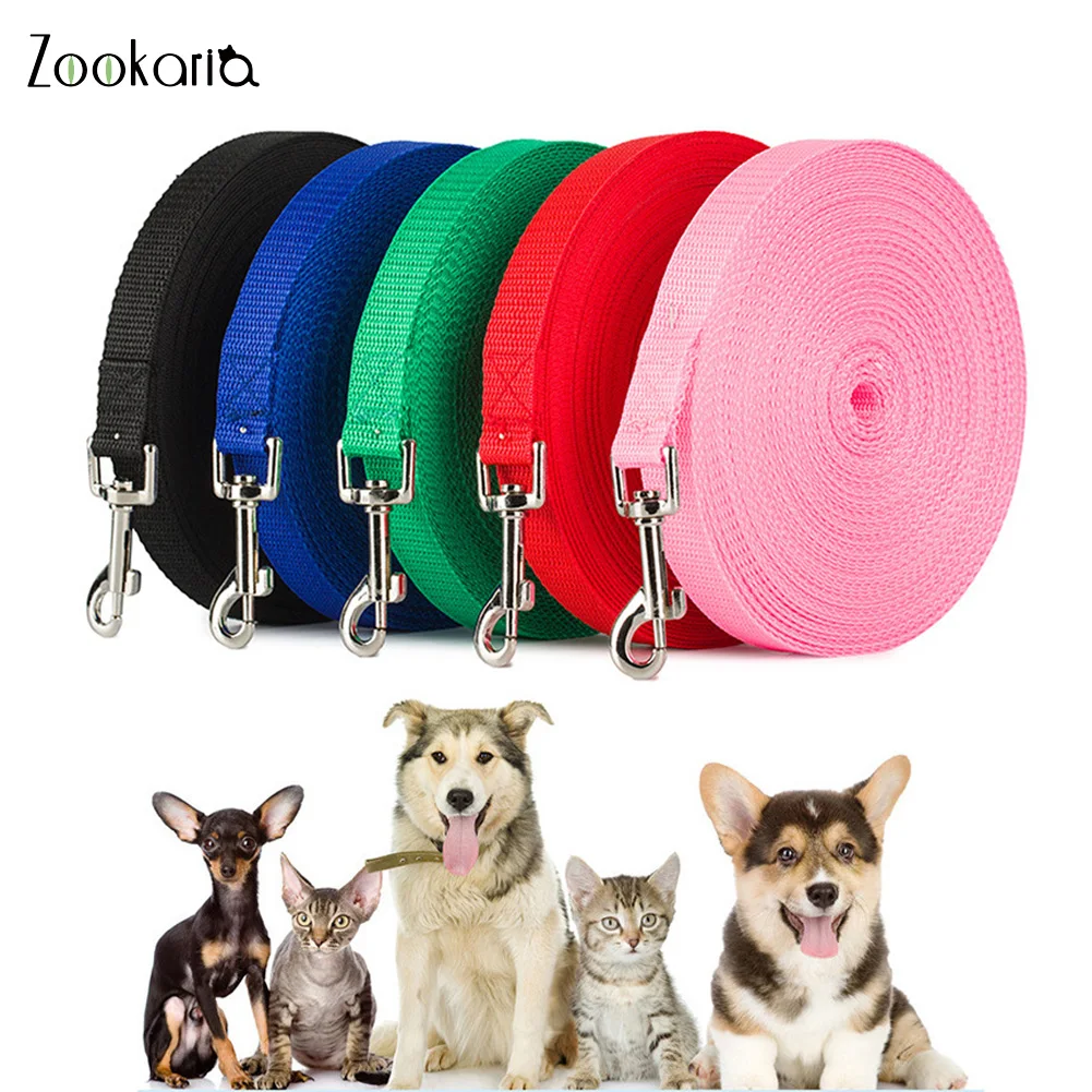 

Dog Leash For Medium Large Dogs Pet Puppy Cat Walking Training Lead Rope Big Dog Nylon Rope Long Leashes 6m 10m 15m 20m 30m