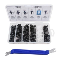 100pcs high quality automobile clip assembly portable auto parts plastic door panel clips with remover tool