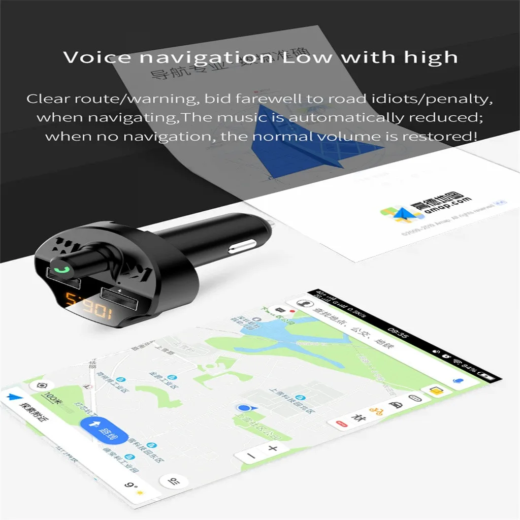 Двойной Usb Bluetooth громкой связи автомобильный комплект зарядное устройство fm-передатчик MP3-плеер T66 высокоскоростной Usb2.0 прикуриватель источник питания# P5