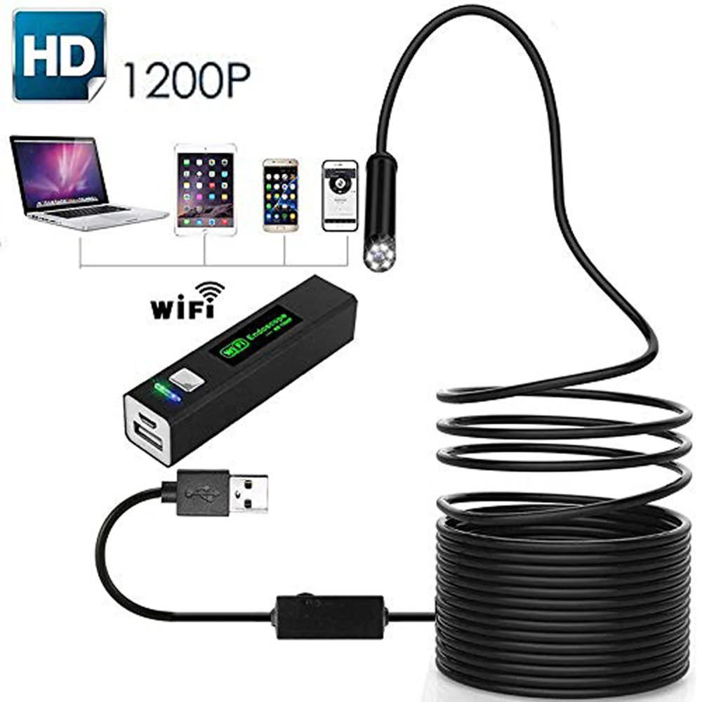 WIFI Полужесткий эндоскоп для IOS Android Автоматическая Erkennung Инспекция schlange видео