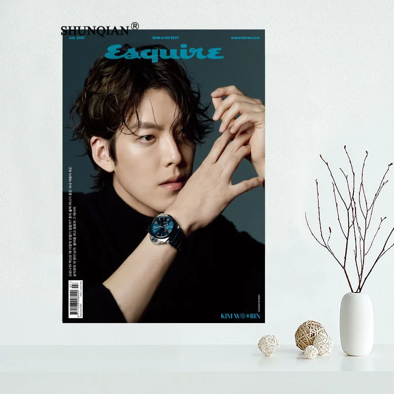 Новинка пользовательский холщовый постер Ким Ву Бин для гостиной декоративный