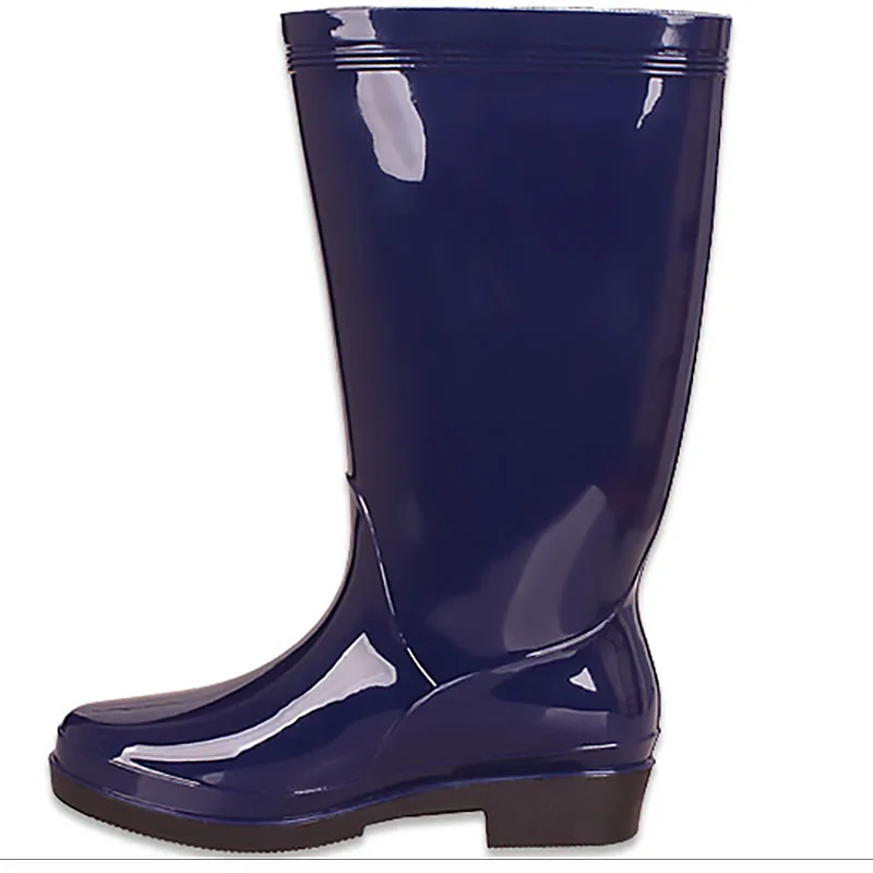 Aleafalling/женские сапоги до середины икры на низком каблуке водонепроницаемые