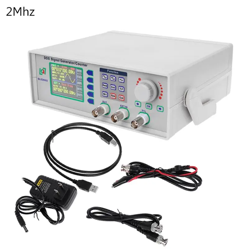

DDS Function Signal Generator Counter Signal Source Frequency Meter Pulse Generator Synthesizer QLS2800S 2MHz / 5MHz
