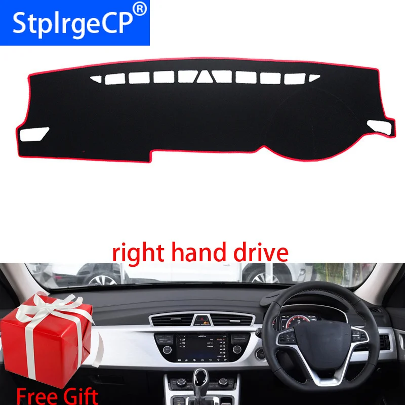 

Приборной панели автомобиля крышка коврик для GEELY Emgrand X7 Спорт 2013-2018 правым Dashmat Pad Даш коврик охватывает аксессуары для приборной панели