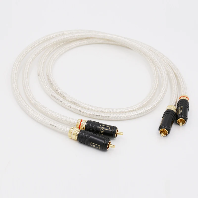 Посеребренный Соединительный RCA кабель A26 Hifi с позолоченными разъемами 0144|Кабели