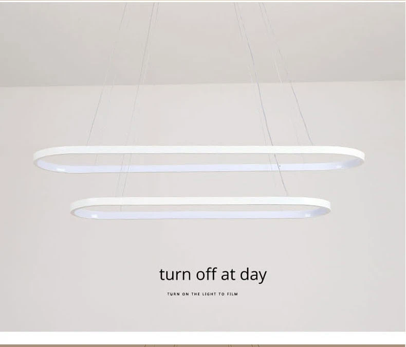Rectangle Modern Led Pendant Lamps for Living Room Restaurant Bedroom Decorative Pendant Light Lamparas AC85-260V remote control