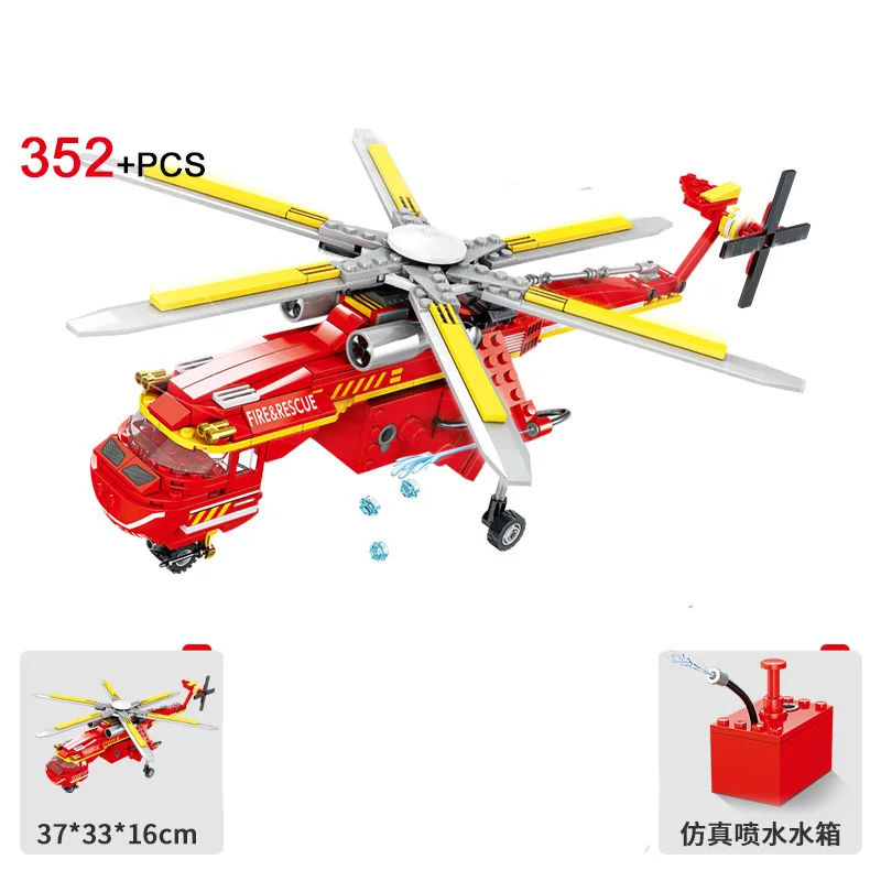 

City Creative Series Fire Rescue Series Fire Fighting Aircraft Fireman DIY Model Building Blocks Bricks Toys Gifts