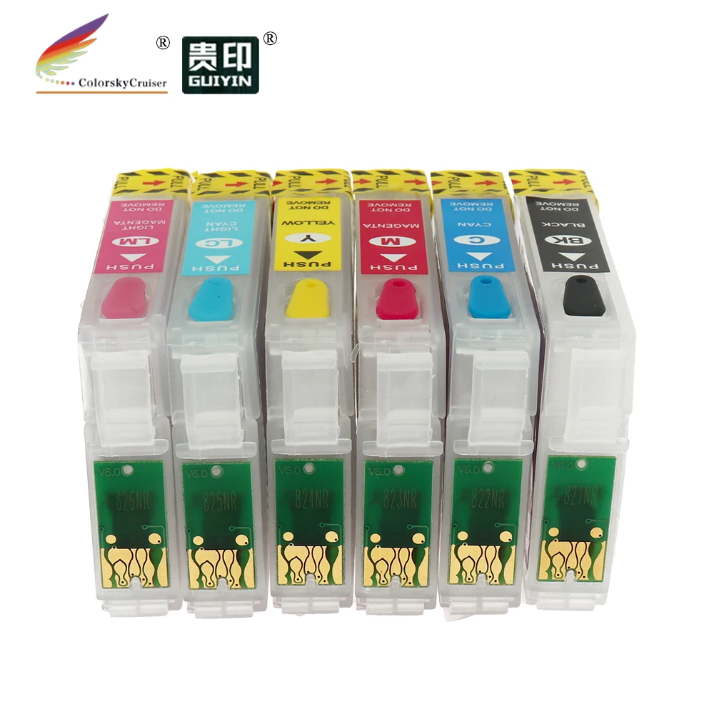 (RCE-981-986) Заправляемый картридж с чернилами для Epson T0981-T0986 98 Artisan 700 710 725 730 800 810 835 837 |