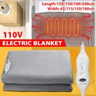 Зимнее электрическое одеяло, 110 В220 В, двухстороннее теплое одеяло с подогревом, термостат, электрическое одеяло с подогревом, ковер-обогреватель