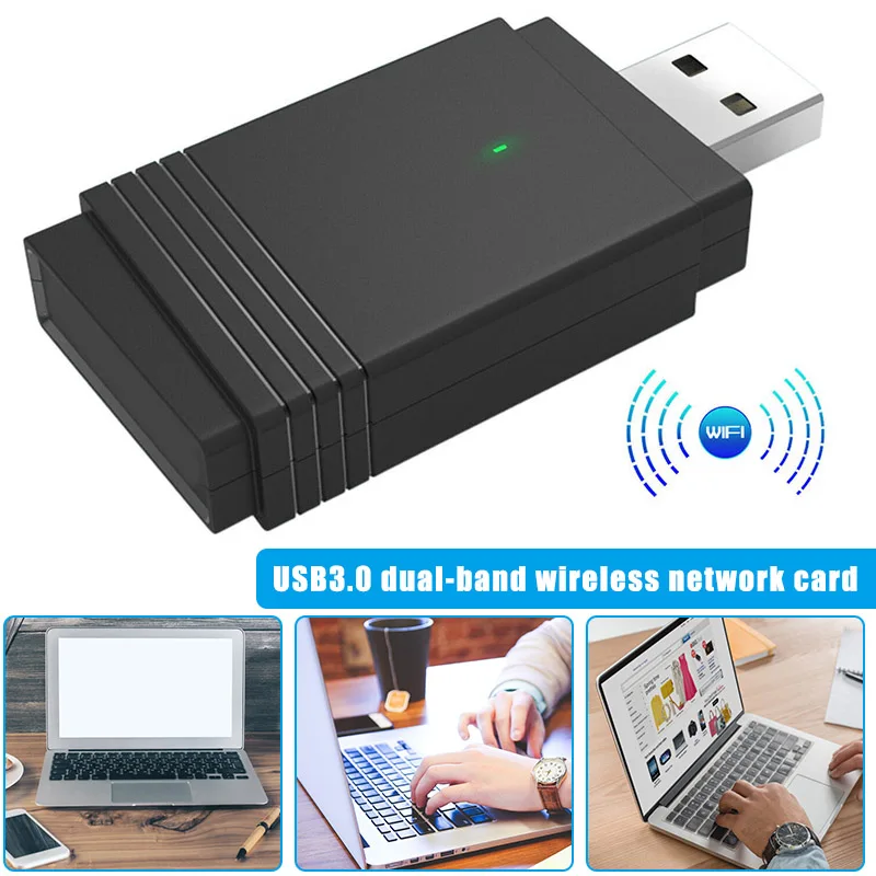 Беспроводной USB WiFi адаптер 1200 MbpsWi-Fi ключ PC сетевая карта двухдиапазонный Bluetooth