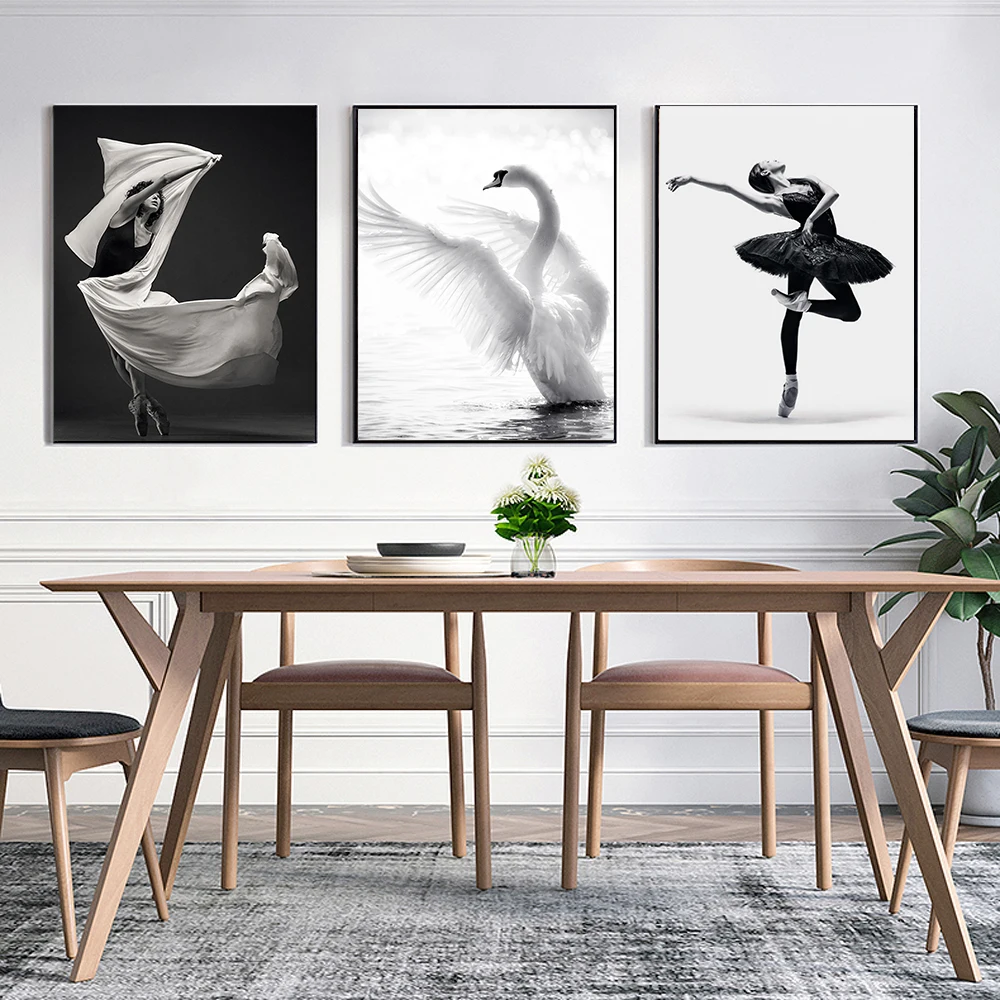 Картина на холсте с изображением танцующей девушки домашний Настенный декор HD