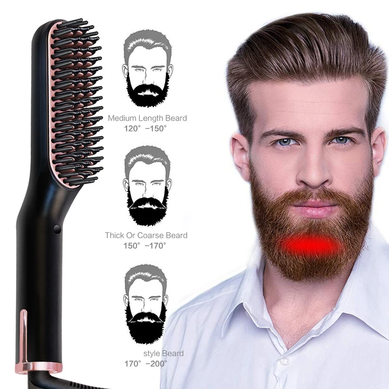 

3-In-1 Multifunctional Hair Straightener Comb Hair Straightener Beard Brush Curler Hairdresser