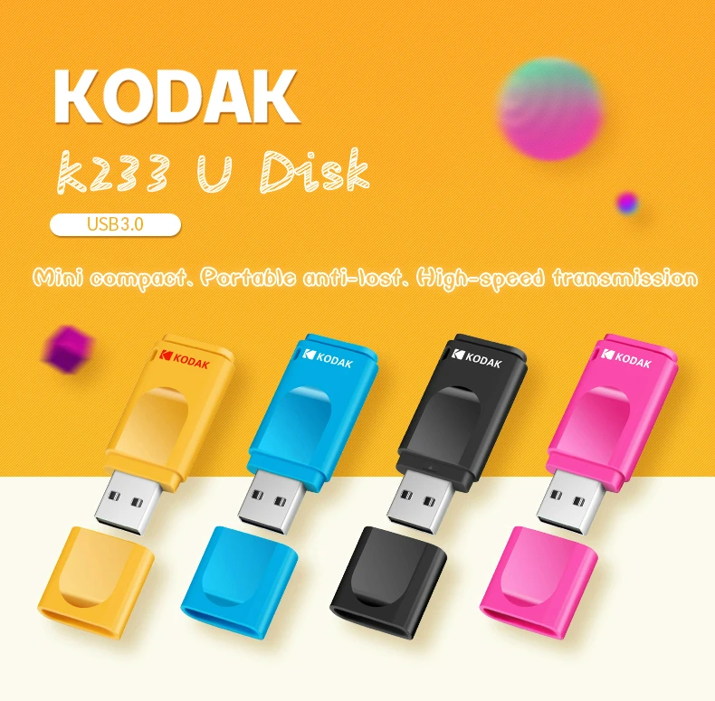 Оригинальный оригинальный USB 3 0 флеш накопитель Kodak K233 16 ГБ 32 64 128 256 мини