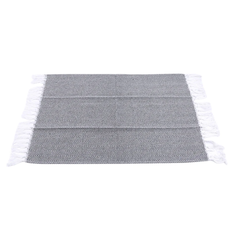 Полотенце с кисточками ручной работы крашеное Хлопковое полотенце для посуды