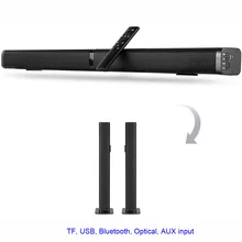 Ultra slim Detachable Bluetooth TV Sound bar 37 inch wireles speaker built-in subwoofer soundbar with optical for LED TV