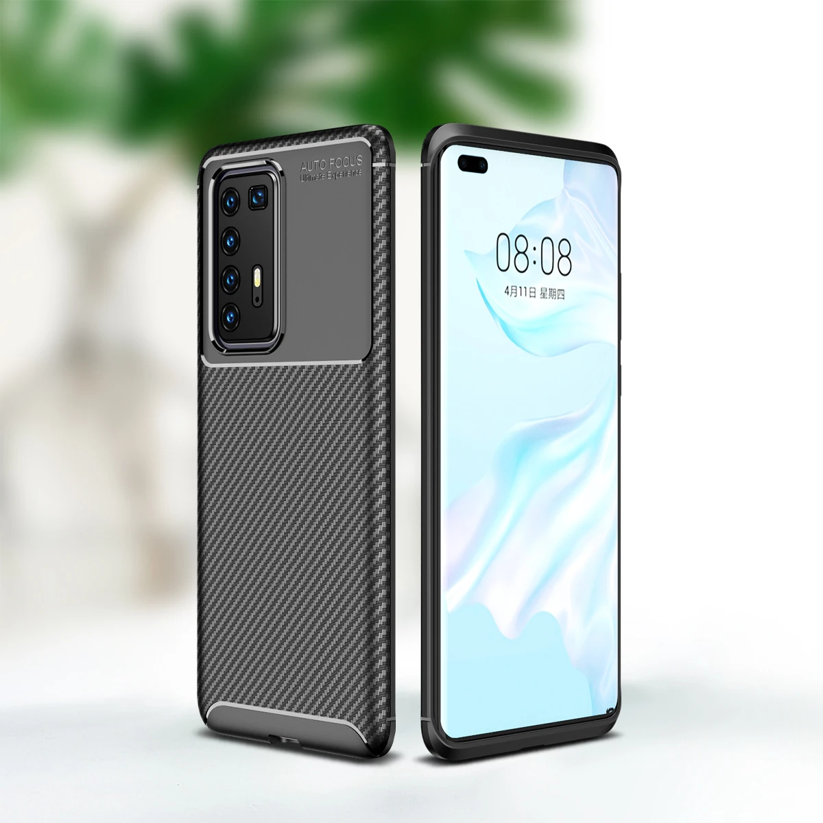 Матовый чехол для huawei P40 Pro Nova 5T 6SE Honor 20 mate 30 P30 мягкий резиновый из углеродного