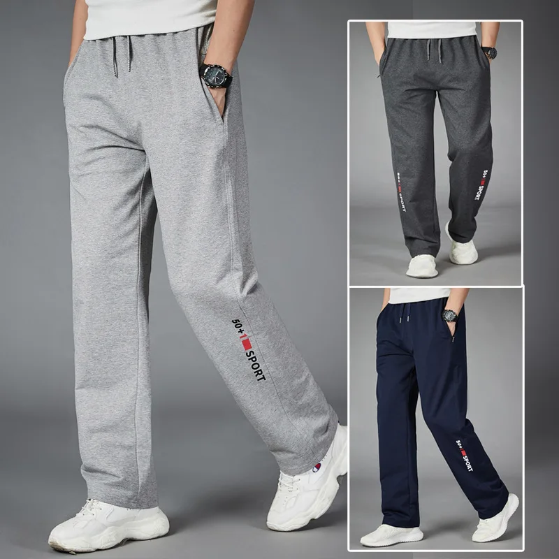 

Men Running Pants Joggers Sweatpant Spring Autumn Jogging Sport Trousers Loose Homewear Fitness Straight Breathable