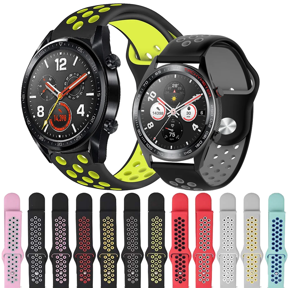 Ремешки для часов huawei Watch gt 2 46 мм ремешок/Honor Magic/galaxy ремешок силиконовый умные
