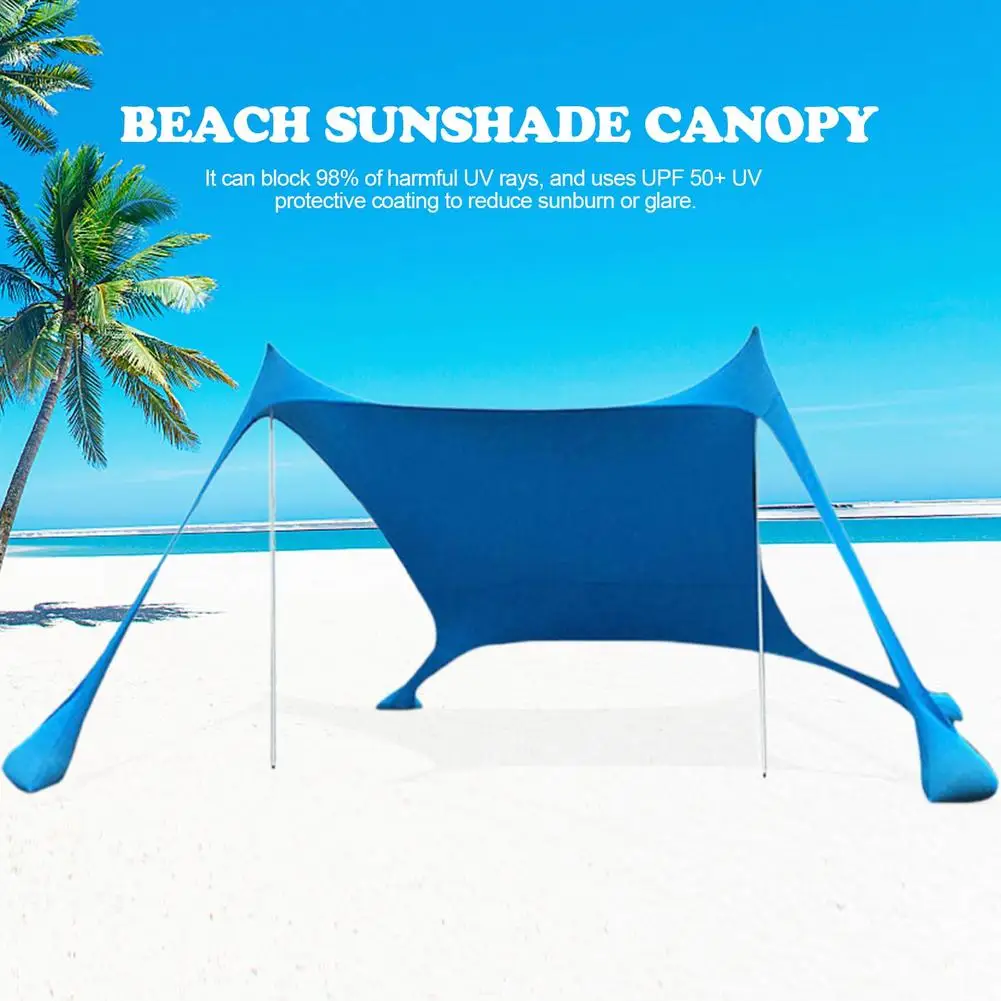 

Portable Sun Shade Tent With Sandbag UV Lycra Large Family Canopy For Outdoor Fishing Camping Beach Sunshade Awning Set