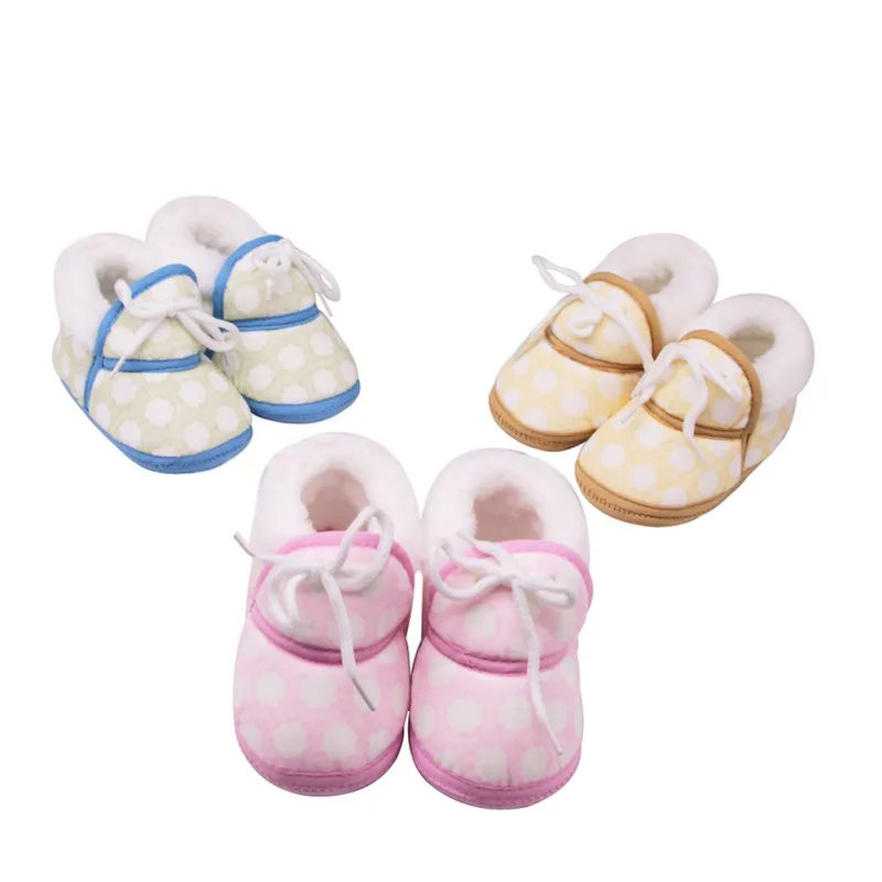

2021 Baby Winter Boots Baby Girl Flowers Printed Cotton Shoes Newborn Belt Short Tube Warm Boots