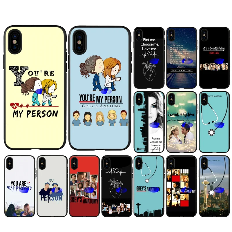 Грейс анатомии сериалов цитатой You Are My человек черный мягкий чехол для