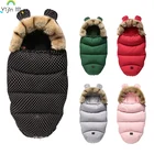 Универсальная детская коляска, спальный мешок, зимний теплый спальный мешок, непродуваемый для младенцев, для инвалидных колясок, конверты для ног