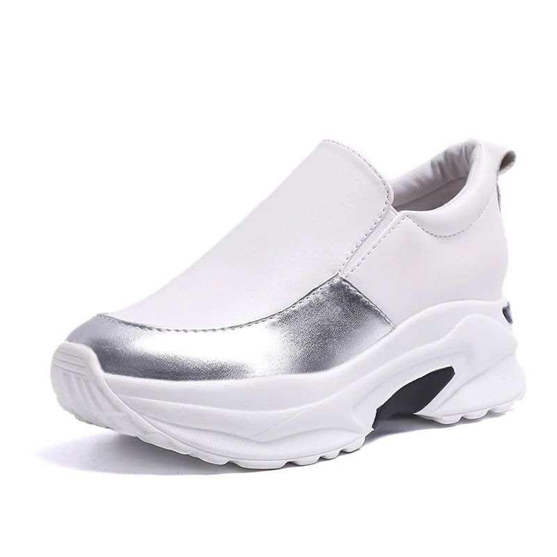 

Women Fashion Vulcanized Shoes Ladies Zipper High Heels Footwear Female Flock Thick Bottom Women's Sneakers Shoe 2021