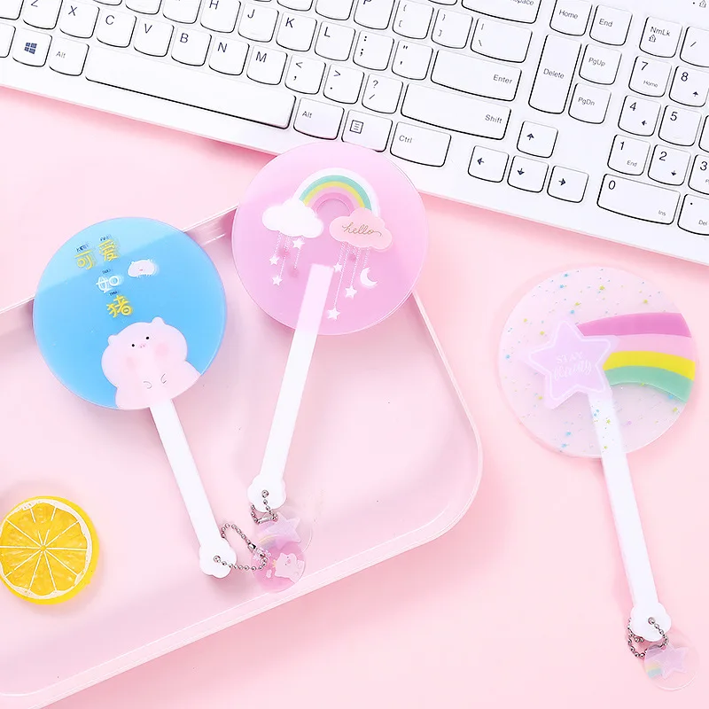 

Creative Summer cute fan 6 fold cartoon folding student portable cooling mini 6648A