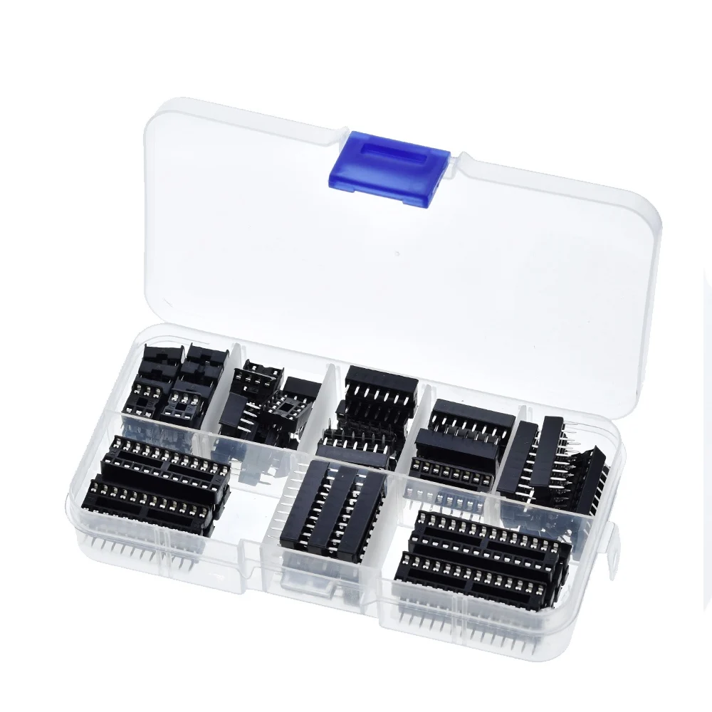 GREAT IT 66 шт./лот DIP IC розетки адаптер паяльный Тип гнездо комплект 6 8 14 16 18 20