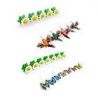 Электрическая игрушка для кошек, вращающаяся летающая птица, игрушка для кошек, интересные цветы, вращающаяся на 360 градусов интерактивная игрушка с зелеными листьями, ПП и стальная проволока