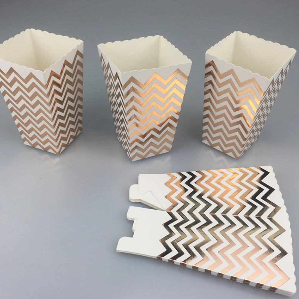 50 шт. коробка для попкорна принадлежности вечевечерние сумки картонная закусок