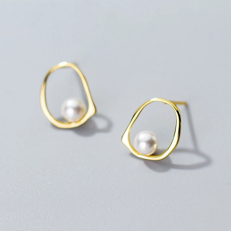 1 pair Gold Trusta, 925 пробы, серебряные ювелирные изделия, женские модные милые Полые серьги-гвоздики для девочек, детей, леди DA07 - Окраска металла: 1 pair Gold