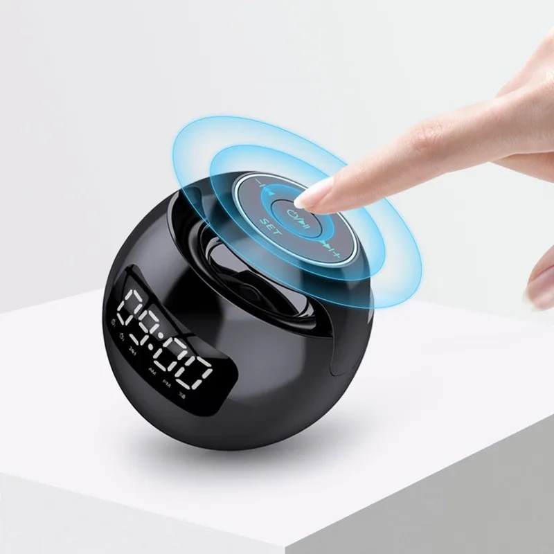 Будильник со светодиодным дисплеем умная Bluetooth-колонка FM-радио цветсветильник