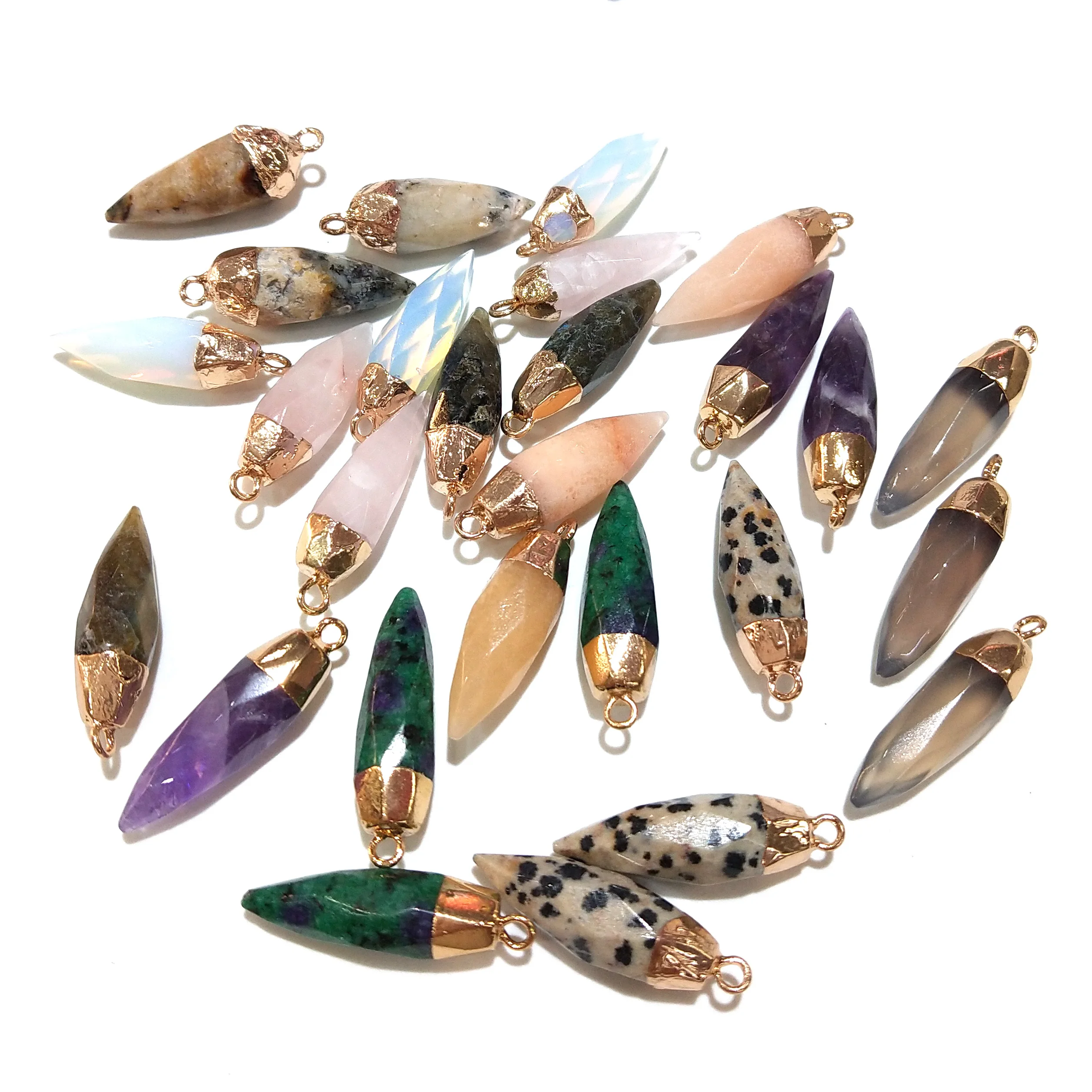 Подвески из натурального камня подвески неправильной формы с кристаллами модные