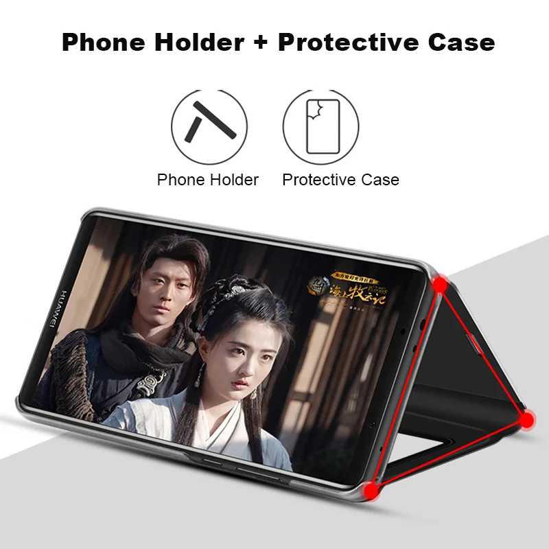 Умный зеркальный флип чехол для телефона Huawei Mate 8 9 10 20 30 Pro Lite P8 P9 P10 P20 P30Lite Plus Sleep wake
