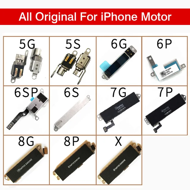1pc Tested Vibrator Vibration For iPhone 5 5S 6 6S 6SP 7 Plus Internal Motor Phone Repair Parts Ribbon Flex Cable Replacement 1