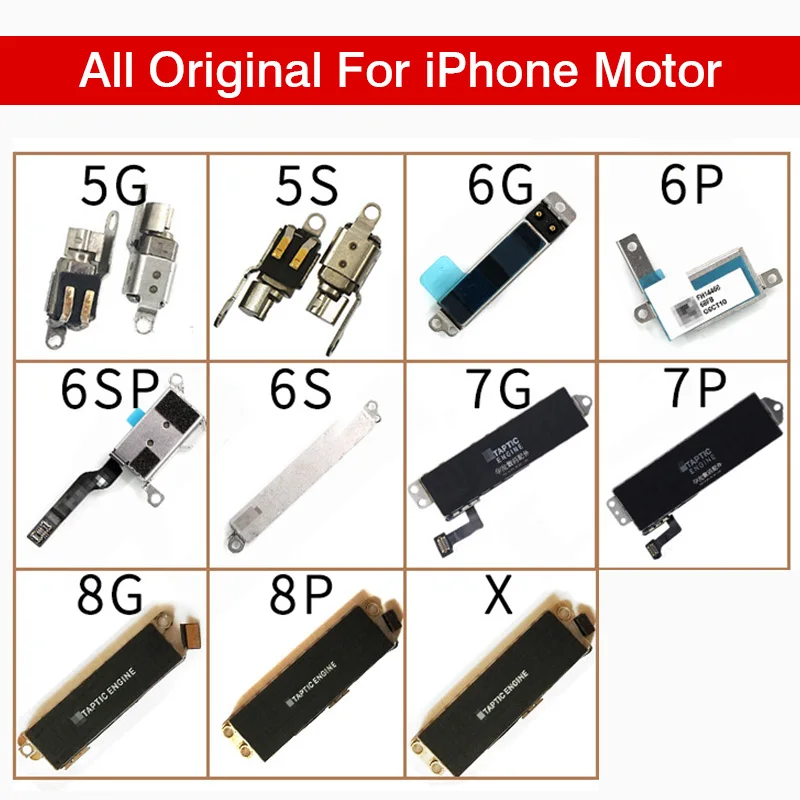 1 шт. проверенный Вибратор Вибрация для iPhone 5 5S 6 6S 6SP 7 Plus запчасти ремонта