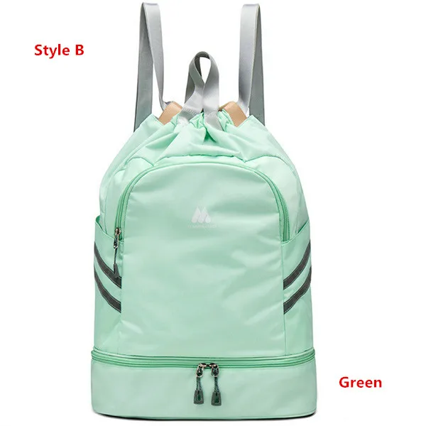 Style B Green Многофункциональный женский рюкзак для йоги, плавания, спорта, фитнеса, органайзер, водонепроницаемый, для путешествий, одежда, обувь, Ipad, аксессуары для хранения - Цвет: Style B Green