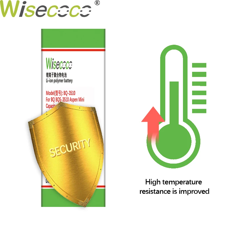 Новинка батарея WISECOCO 1800 мАч для BQ BQs 3510 Aspen мобильный мини телефон в наличии
