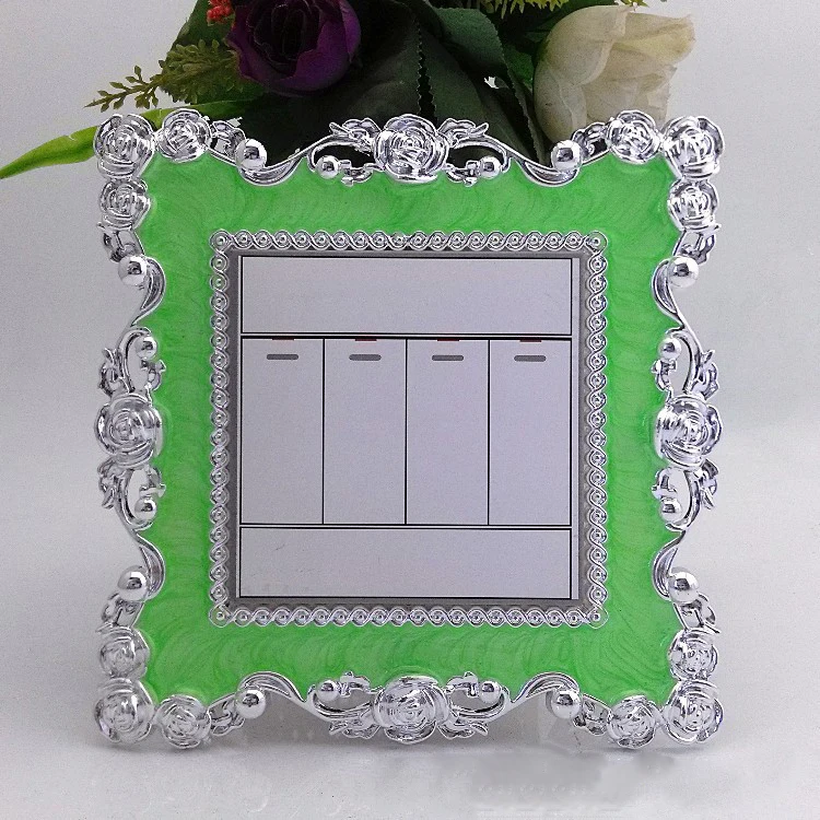 Style1-Fluo green Скандинавские Цветочные наклейки на стену, настенный светильник с переключателем, наклейки на розетку, домашний декор, Настенный декор, украшение комнаты, аксессуары, обои - Цвет: Style1-Fluo green