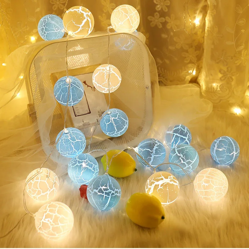 

Christmas Crack Ball Lamp Festive Home Party Decoration Round Color-changing Light